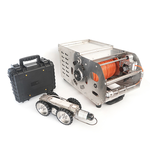 Rotación de 360 grados IP68 impermeable CCTV alcantarillado línea principal inspección de tuberías Cámara robótica sobre orugas con Cable de 100M - Product Image 2