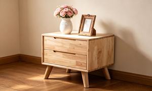 Modern Wood Sideboard with 2 <b>Drawers</b> Midcentury Design <b>Storage</b> Cabinet <b>for</b> Living Room Home Furniture - Product Image 2