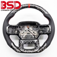Volant en fibre de carbone forgé de style sport personnalisable pour Ford Raptor F150 XLT 2019-2025