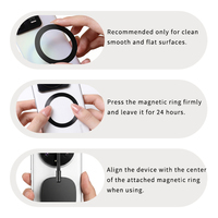 Lampe à selfie magnétique pour téléphone 360° °   Lampe de bureau LED à col de cygne rotatif, lumière d'appoint 2500-4500K, intensité réglable, avec batterie intégrée