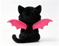 OEM ODM Peluche Chat Gothique Personnalisée, Animal en Peluche Chat Diable Effrayant de Haute Qualité pour Cadeau de Fêtes, Fabricant Grossiste