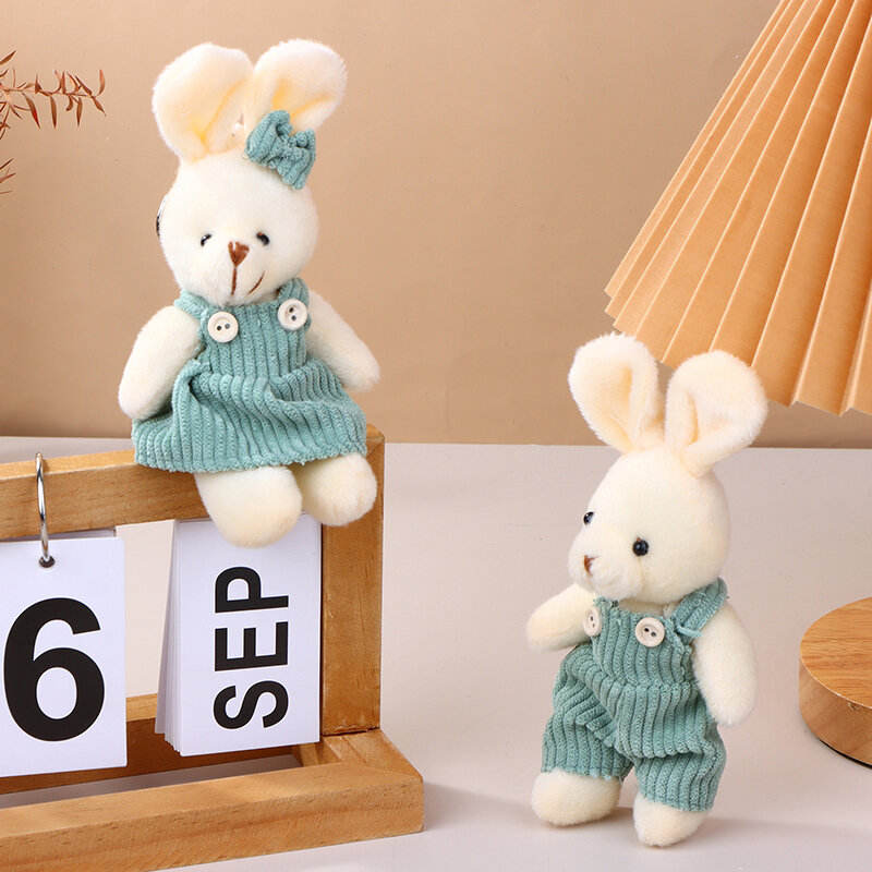 Popular Design 16CM Cute Little Rabbit Doll Plush Toy Dress up