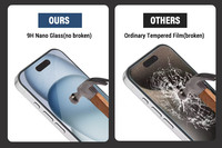 Protecteur d'écran transparent pour téléphone portable 9H Nano Glass PET de haute qualité pour iPhone 13/14/15 Pro Max