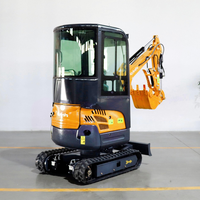 Excavator Mini 2 Ton Mesin Diesel, Penggali Hidrolik dengan Berbagai Peralatan Tambahan, Dijual Murah