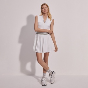 Vestido de Tenis y Pickleball Transpirable para Mujer, con Pantalones Cortos Plisados, Sin Mangas, Diseño con Cierre, para Playa y Entrenamiento, Personalizable con Nombre de Equipo, OEM - Product Image 4