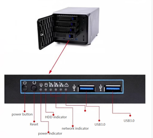 Boîtier de serveur NAS avec 4 baies Hotswap pour disques durs SATA/SAS, porte frontale et prise en charge de l'alimentation flexible - Product Image 3