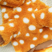Mignon sweat à capuche de Noël en polaire douce pour animaux de compagnie, costume chaud avec anneau en D pour petits chiens et chats, idéal pour les fêtes de fin d'année