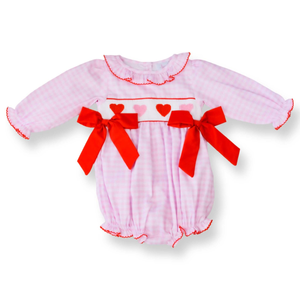 Précommande de vêtements pour enfants sans quantité minimale de commande à manches longues Saint Valentin coeur barboteuse bébé vêtements - Product Image 1