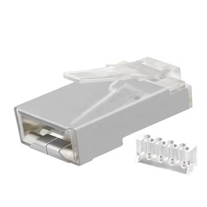 ปลั๊กขั้วต่อ8P8C RJ45ป้องกัน Cat6ชุบทองปลั๊กตัวผู้ที่มี6up/2ลงหรือ<span class=keywords><strong>4up</strong></span>/4ลงบาร์โหลด2A สำหรับ - Product Image 1