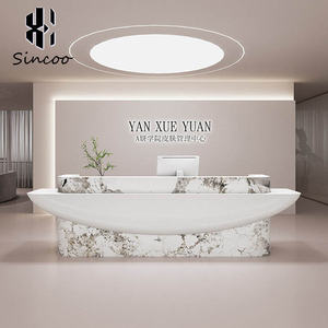 Mostrador de Recepción Moderno de Fibra de Vidrio de Lujo para Salón de Belleza, Hotel y Gimnasio - Personalizable, Duradero, de Uso Comercial - Product Image 2