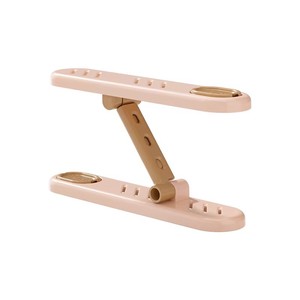 <b>Shoe</b> <b>Rack</b> Double Layer Foldable Adjustable <b>Storage</b> For Sports <b>Shoes</b> Living Room Use Milky White Skin Powder Color - Product Image 1