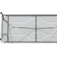 Table pliante rectangulaire moderne en plastique blanc portable de 6 pieds pour l'extérieur, repas, plage, barbecue, camping, pique-nique, banquet, école, cuisine
