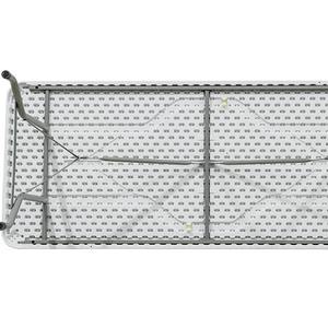 Tavolo Pieghevole Portatile Rettangolare Moderno in Plastica Bianca da 1,8 m per Esterni, Pranzo, Spiaggia, Barbecue, Campeggio, Picnic, Banchetti, Scuola, Cucina - Product Image 4