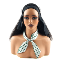 Perruque bandeau sans colle, cheveux humains brésiliens vierges Remy, bouclés crépus, pour femmes noires