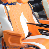 Siège de voiture en cuir matelassé modifié pour V-Class Sprinter MPV avec lumière d'ambiance et chargement sans fil