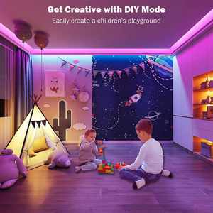 5M <b>RGB</b> Flexible PVC IP44 Light Strings 24-Key Remote <b>Control</b> USB/ 5V 5050 Smart LED Strip Lights Dimmable Landscape - Product Image 2