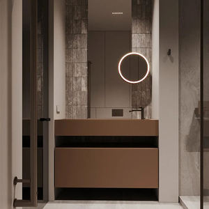 China Suppliers Furniture Set With High Gloss White Painting Mirror Bathroom <strong>Vanity</strong> for <strong>Hotel</strong> - Product Image 3