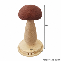 Griffoir pour chat en sisal en forme de champignon, résistant à l'usure, sans débris, jouet vertical pour aiguiser les griffes, fourniture de Noël en carton