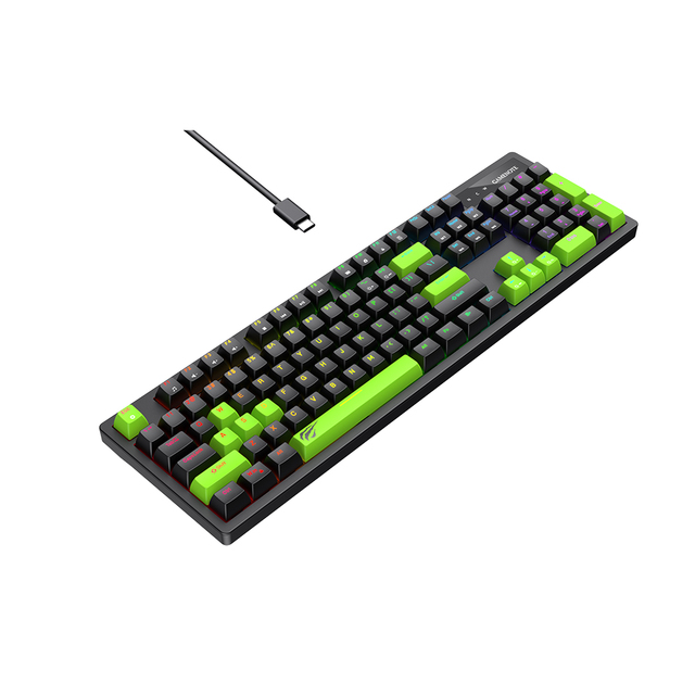 Havit KB893L 104 Keys Blue Switch Backlit RGB Mechanical Gaming Keyboard for Desktop Tablet Laptop