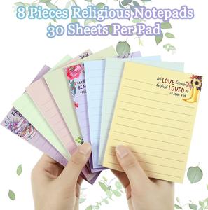 8 gói Christian hoa thiết kế dính tôn giáo kinh thánh câu trích dẫn notepads truyền cảm hứng nhỏ Kinh Thánh truyền cảm hứng ghi nhớ - Product Image 3