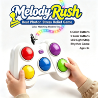 Console de jeu éducative pour enfants Melody Rush Beat Photon : Jouet de rythme pour la coordination œil-main et le soulagement du stress