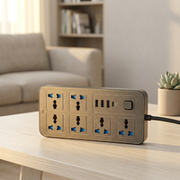 Multiprise avec rallonge 6 prises, prise de courant blanche avec 3 ports USB et 1 port Type-C, rallonge robuste de 3 m, 2000 W
