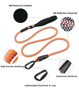 Truelove Nylon Hands Free <strong>Rope</strong> <strong>Dog</strong> Leash Retractable Pet Leash Reflective <strong>Lead</strong> With Carabiner Luxury <strong>Dog</strong> Leash Walking Travel - Product Image 2