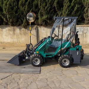 Mini-chargeuse sur pneus à bras télescopique avec protection contre la pluie, capacité de charge de 800 kg, godet de 0,3 m³ pour les projets de ranch, de ferme et de travaux agricoles - Product Image 5