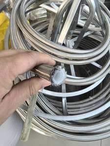 Selang logam fleksibel bergaris Ptfe tabung baja kepang untuk pabrik kimia - Product Image 6