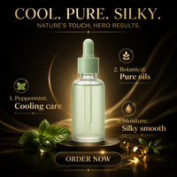 Minyak Esensial Peppermint untuk Rambut, Serum Perawatan Kulit Kepala Ringan Tanpa Bilas, Botol Pipet, OEM ODM Label Pribadi