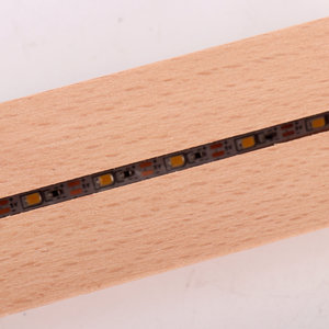 Beechwood Luminous Lamp Base 3x4.5x15cm With <b>Led</b> Light Modern Simple Style Wooden Craft Ornament - Product Image 4