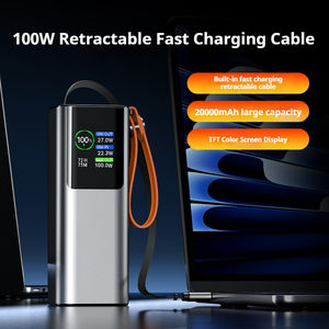 Pd100w סגסוגת אלומיניום נייד חשמל בנק 20000mah הוביל תצוגה טעינה מהירה usb/dc קיבולת גבוהה 100w 2 1 תחנת כוח טכנולוגית - Product Image 2