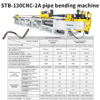 Dobladora de Tubos STB-130CNC-2A, Dobladora de Tubos de Escape, Máquina Dobladora de Tubos