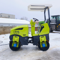 Nouveau design 1.5 tonnes de compacteur tandem vibrant hydraulique en asphalte