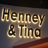 Chaîne d'éclairage latérale à LED, logo personnalisé, en acrylique, Mini lampe décorative, en métal, lettre lumineuse, meilleure vente