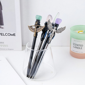 Quartz rose brut de pierre précieuse de haute qualité stylo en cristal magique de roche en <span class=keywords><strong>argile</strong></span> fait à la main en vente en gros - Product Image 5