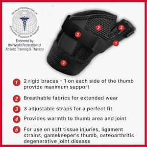 Férula Espica para Pulgar, Estabilizador Ajustable para Medicina Deportiva, Alivio del Dolor por De Quervain, Tenosinovitis, <span class=keywords><strong>Artritis</strong></span> <span class=keywords><strong>y</strong></span> Esguinces - Product Image 6