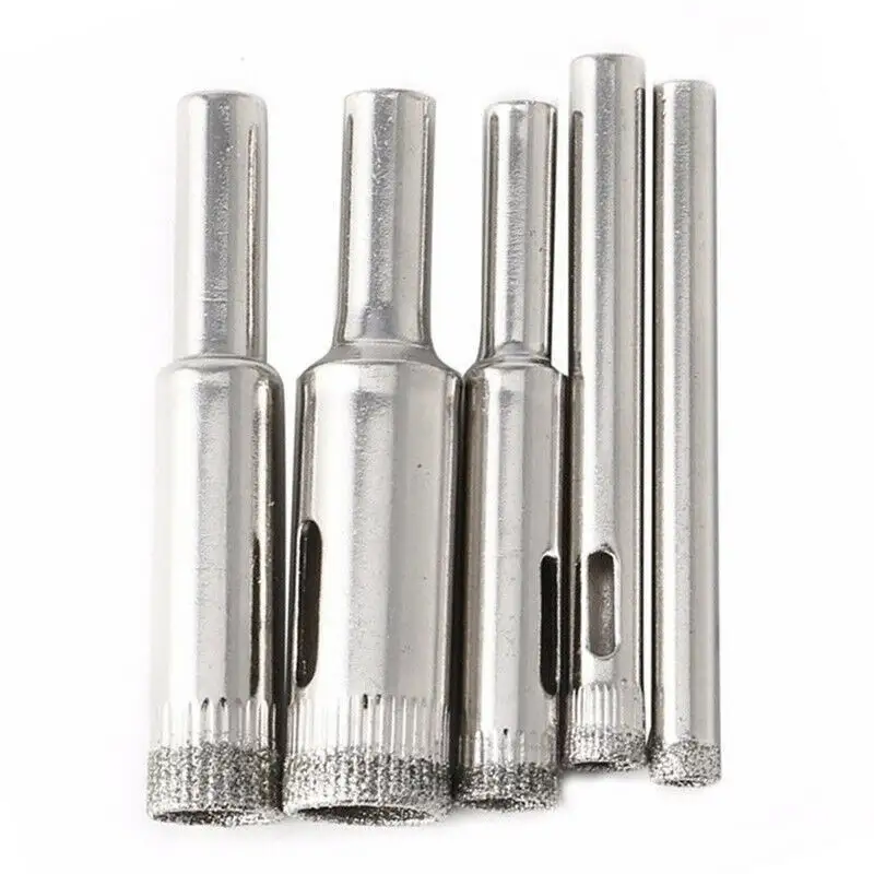 5PCS Diamond Hole Saw Set Drill Bit Tool Tiles Marble Glass Ceramic Hole Opener Power Tool Accessories Saw Cutting 5/6/8/10/12mm