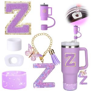 26 lettere di resina con paillettes ciondolo ricamato Phnom Penh lettera inglese adesivo portabicchieri per bicchieri accessori <span class=keywords><strong>Bar</strong></span> - Product Image 5