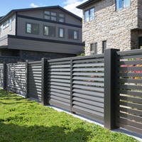 Panneaux de clôture de jardin solaires extérieurs, cadre en alliage d'aluminium perforé, moderne, certifié CE, écologique, durable, alimenté par l'énergie solaire