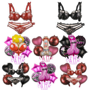 Hot Sale Sexy Spitze Dessous Penis Brust Schönheit Thema Folie Ballon Valentinstag <span class=keywords><strong>Bachelor</strong></span> <span class=keywords><strong>Party</strong></span> Ballon Dekoration - Product Image 1