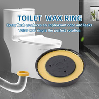WPF103 Support PS Noir Personnalisable avec Logo, Écologique, pour Scellés de Cire de Toilette, Idéal pour Salle de Bain, SPA, Douche, Compatible 3 pouces