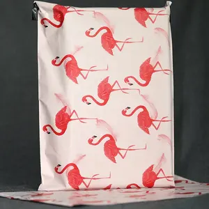 Versand bereit Recycble Yiwu Pink Flamingo Kleidung Verschiedene Logo Polybag Poly mailers