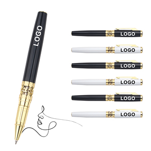 Customized Brand Business Metal Gel Ink <b>Pen</b> 1.00 mm Novelty Design With Logo Printed Personal for Advertising Gift - Product Image 1