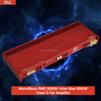 Amplificateur de voiture monobloc de style coréen 3K Korea PCB Board, amplificateur de subwoofer de voiture, RMS 3000W, classe D, crête 6000W, SPL, basses puissantes