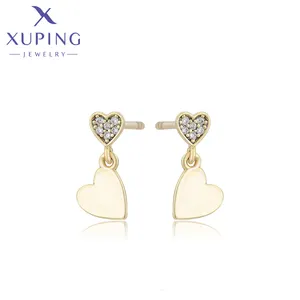 A00920335 xuping תכשיטים מיוחד לב צורת טרנדי מגוונים בציר יומי חדש 14K זהב צבע נשים הרבעה עגיל