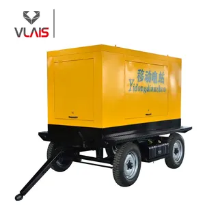 Vlais engine 200kw 250kva diesel electrical generators low rpm trailer type diesel generator genset with Stamford alternator