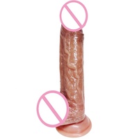 Dildo de Silicona Suave para Mujeres Adultas Principiantes, Estimulación Realista del Punto G, Juguetes Sexuales con Fuerte Ventosa de Succión