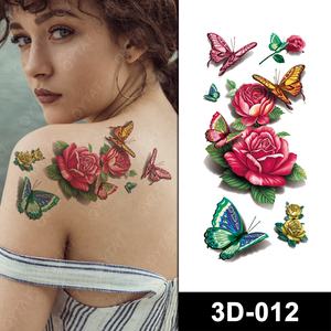 Transferencia <span class=keywords><strong>de</strong></span> agua piel segura mujeres hermoso cuerpo brazo manga pierna <span class=keywords><strong>tobillo</strong></span> maquillaje Flor Mariposa 3D <span class=keywords><strong>tatuaje</strong></span> temporal pegatina - Product Image 6