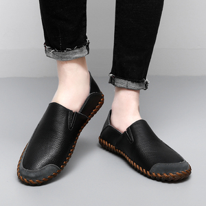 Chaussures Mocassins Personnalisables Logo Grande Taille en Pur Cuir Véritable Cousues Main pour Hommes Conduite et Marche Décontractée - Product Image 4